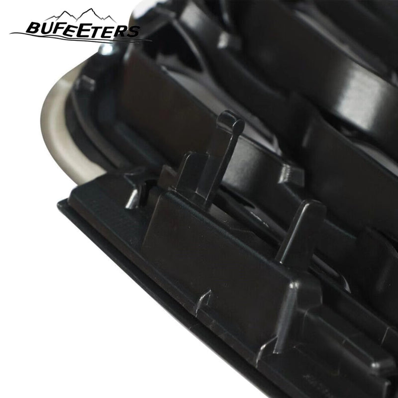 BUFEETERS Front Bumper Upper Grille Fit For 2018 2019 Range Rover Sport L494,Mesh Style,Full Gloss Black