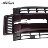 BUFEETERS Front Bumper Upper Grille Fit For 2017 2018 2019 F-250 F-350 F-450 F-550 Super Duty,XL Style,Magma Red&Matte Black