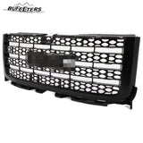 BUFEETERS  Front Upper Lower Grille Fit For GMC Sierra 2500HD/3500HD Denali 2011 2012 2013 2014 #20966057,Factory,Style,Black