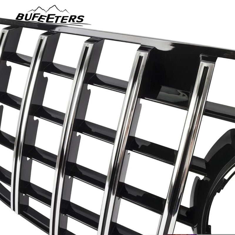 BUFEETERS Front Bumper Upper Grille W/Camera Hole Fit For 2016 2017 2018 2019 Mercedes Benz C292 GLE-CLASS Coupe,GT/Panamericana Style,Chrome&Black