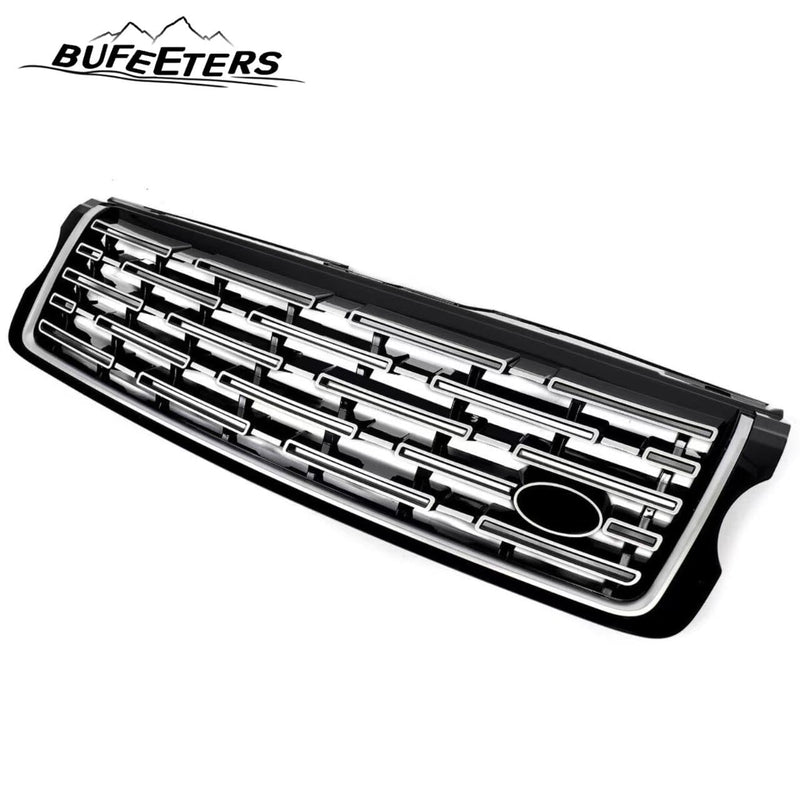 BUFEETERS  Front Bumper Upper Grille Fit For 2013 2014 2015 2016 2017 Land Rover Range Rover,2023 Style,Black&Silver