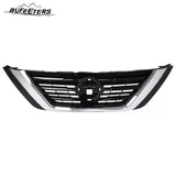 BUFEETERS  Front Bumper Upper & Lower Grille Fit For 2016 2017 2018 Nissan Altima Sedan,Mesh Style,Chrome&Black