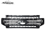 BUFEETERS Front Bumper Upper Grille Fit For 2020 2021 2022 F-250 F-350 F-450 F-550 Super Duty,Lariat Sport Style,D4 Rapid Red&Matte Black