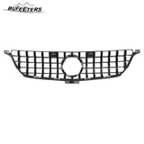 BUFEETERS  Front Bumper Upper Grille W/o Camera Hole Fit For 2012 2013 2014 2015 Benz W166 ML350 400 550 AMG,GT Style,Chrome&Black