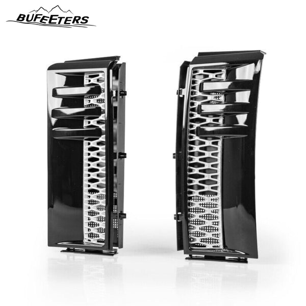 BUFEETERS  Side Fender Vent Fit For 2002 2003 2004 2005 2006 2007 2008 2009 2010 Land Rover Range Rover L322,Black&Silver