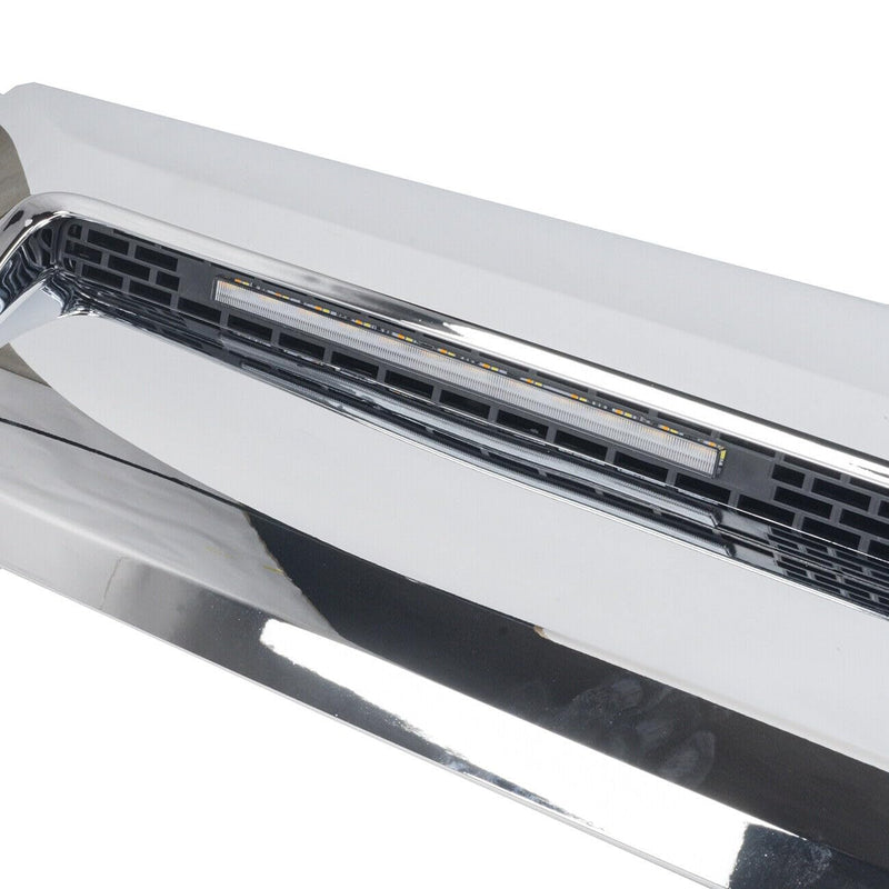 BUFEETERS  Front Hood Bulge Molding With Light  Fit For 2014 2015 2016 2017 2018 2019 2020 2021 Toyota Tundra,White+Chrome