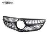 BUFEETERS  Front Bumper Upper Grille Fit For 2014 2015 2016 2017 Mercedes Benz W207 E-CLASS Coupe Facelift,Diamond Style,Black