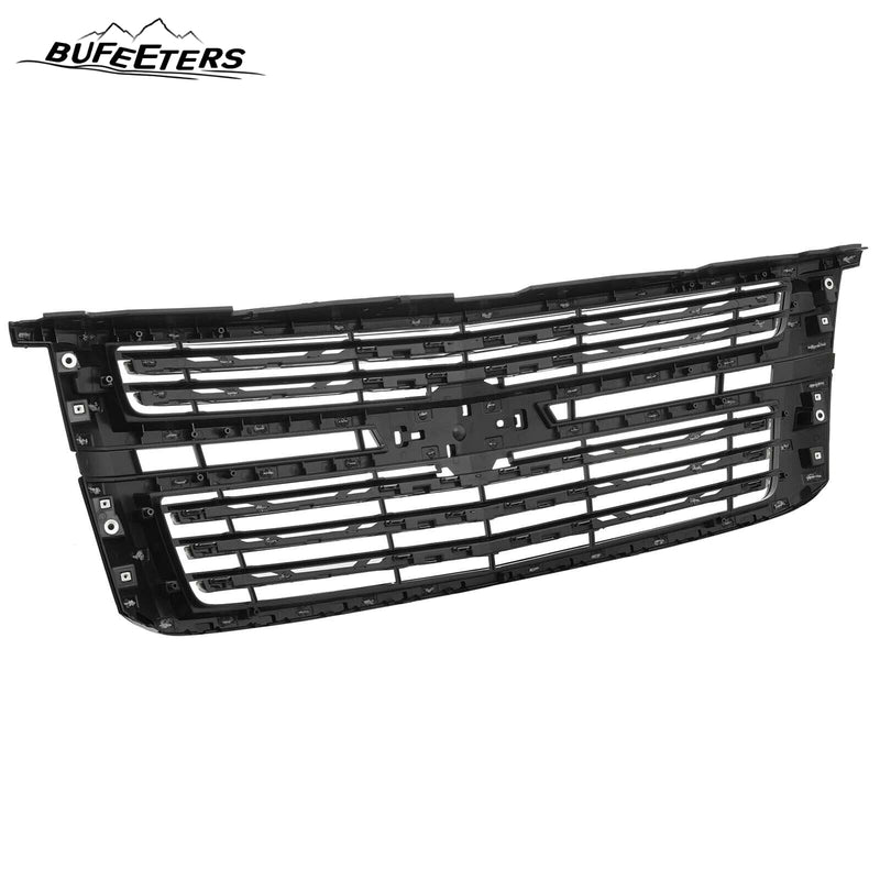 BUFEETERS Front Bumper Upper Grille Fit For 2015 2016 2017 2018 2019 2020 Chevrolet Tahoe,Mesh Style,Gloss Black