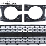 BUFEETERS Front Bumper Upper Grille W/Letters Fit For 2021 2022 2023 Ford Bronco,Honeycomb Style,Gloss White