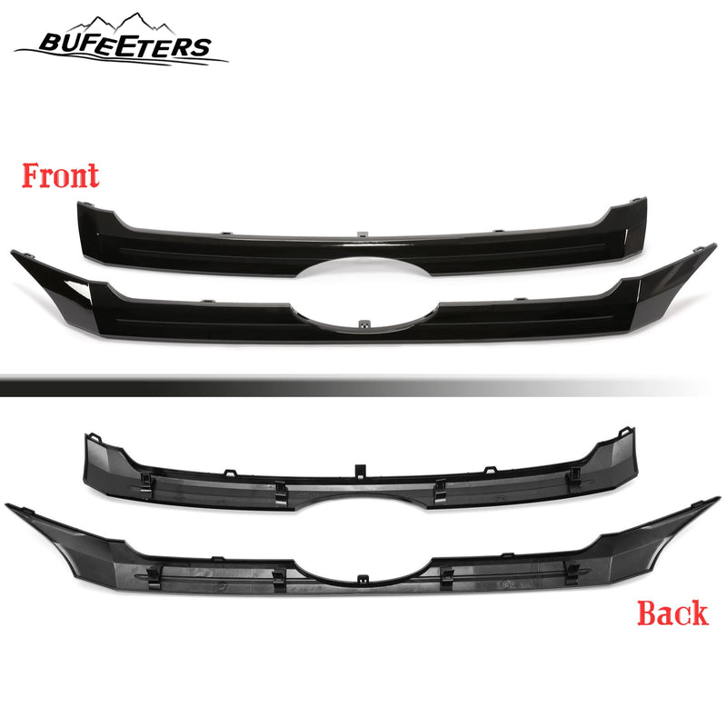BUFEETERS 2PCS Front Upper&Center Grille Set Fit For 2011 2012 2013 2014 Ford Edge,Factory Style,Gloss Black