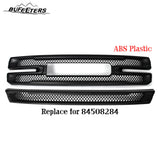 BUFEETERS Front Bumper Grille Covers Grill Overlay Fit For 2019 2020 2021 GMC Sierra 1500 SLT AT4,Factory Style,Matte Black