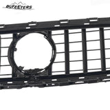 BUFEETERS  Front Bumper Upper Grille w/Camera Hole Fit For 2021 2022 Mercedes Benz W213 E350 E450,GT/Panamericana Style,Chrome&Black