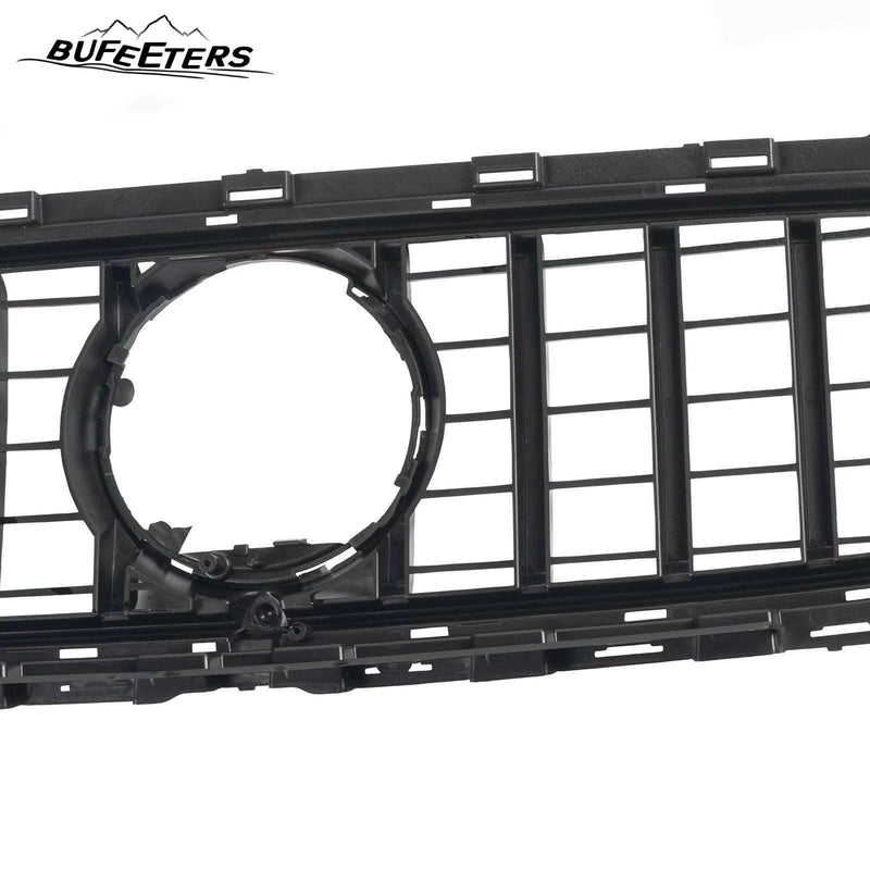 BUFEETERS  Front Bumper Upper Grille w/Camera Hole Fit For 2021 2022 Mercedes Benz W213 E350 E450,GT/Panamericana Style,Chrome&Black