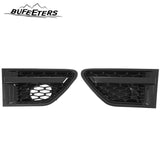 BUFEETERS  Front Grille Air Side Vent Set Fit For 2010 2011 2012 2013 Land Rover Range Rover Sport L320,Honeycomb Style,Gloss Black