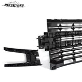 BUFEETERS Front Bumper Upper Grille Assembly Fit For 2019 2020 2021 2022 Chevy Silverado 1500,LTZ Style/Horizontal Billet Style,Gloss Black