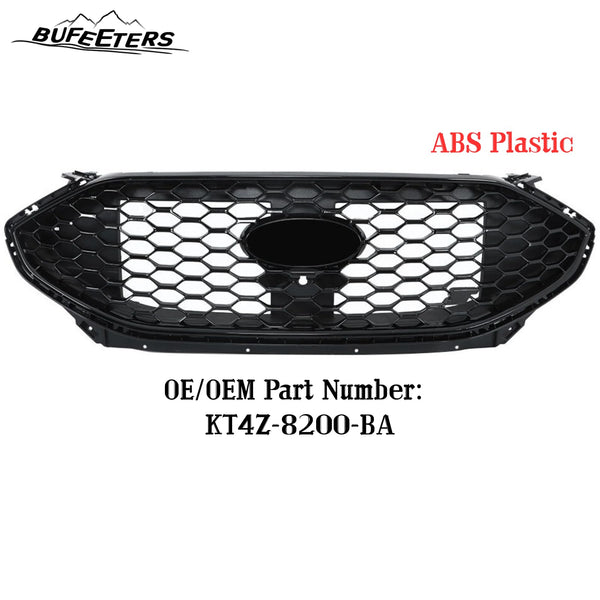 BUFEETERS Front Bumper Grille With Camera Hole Fit For 2019 2020 2021 2022 2023 2024 Ford Edge ST Sport,Honeycomb Style,Gloss Black
