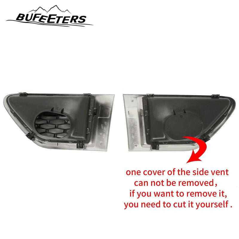 BUFEETERS  Front Grille Air Side Vent Set Fit For 2010 2011 2012 2013 Land Rover Range Rover Sport L320,Honeycomb Style,Gloss Black