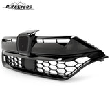 BUFEETERS Front Upper Grille Assembly Fit For 2020 2021 2022 Honda CR-V CRV,Honeycomb Style,Gloss Black