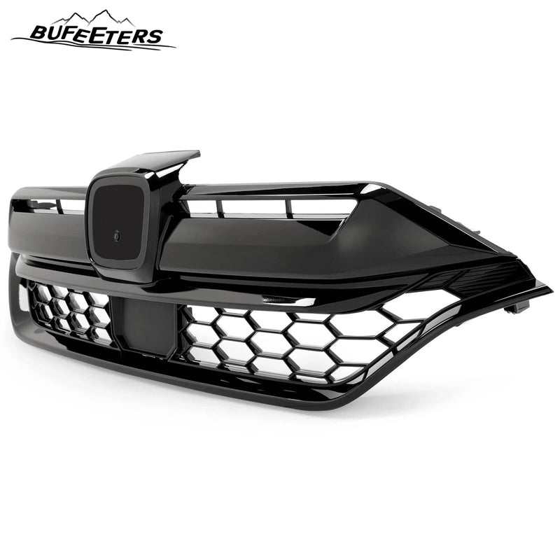 BUFEETERS Front Upper Grille Assembly Fit For 2020 2021 2022 Honda CR-V CRV,Honeycomb Style,Gloss Black