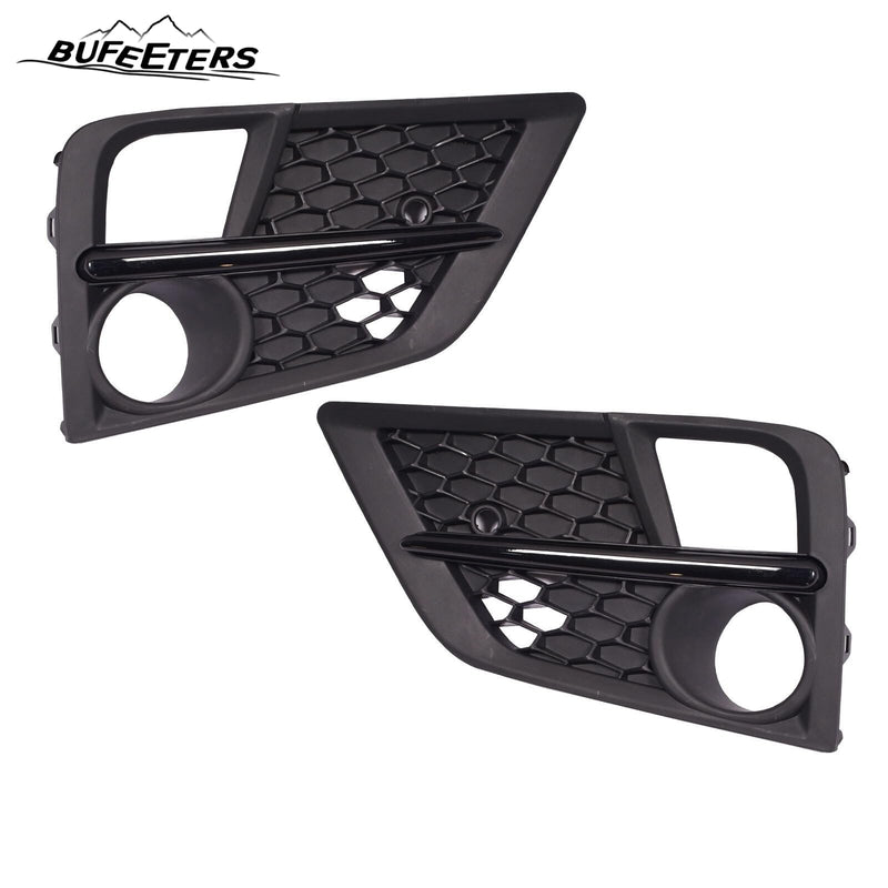 BUFEETERS Front Bumper Upper Lower Grille And Fog Lamp Covers Set Fit For 2018 2019 2020 Honda Odyssey,Factory Style,Chrome&Black