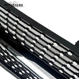 BUFEETERS   Front Bumper Upper Grille W/o Camera Hole Fit For 2012 2013 2014 2015 Benz W166 ML-Class Facelift,Diamond Style,Gloss Black