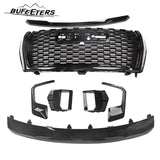 BUFEETERS Front Grille Grill Hood Trim Molding Set Fit For 2021 2022 2023 GMC Yukon/XL Denali,Gloss Black