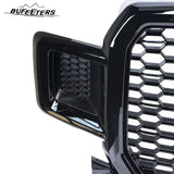 BUFEETERS  Front Upper Grille Grill Assembly Fit For 2018 2019 2020 Ford F-150,Honeycomb Style,Gloss Black