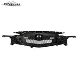 BUFEETERS Front Bumper Upper Grille Assembly Fit For 2017 2018 2019 2020 2021 Mazda CX-5 CX5,Mesh Style,Chrome&Black