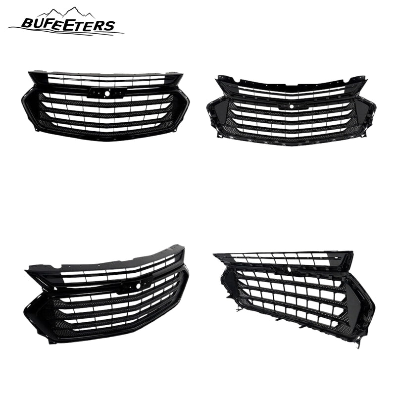 BUFEETERS Front Bumper Upper Grille Fit For 2018 2019 2020 2021 Chevrolet Traverse,Horizontal Billet Style,Gloss Black