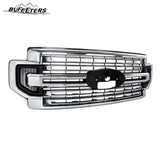 BUFEETERS Front Bumper Upper Grille Fit For 2020 2021 2022 F-250 F-350 F-450 F-550 Super Duty,Limited Style,Chrome&Black
