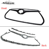 BUFEETERS Front Grille Molding Trim Cover Fit For 2020 2021 2022 2023 Toyota Highlander,Factory Style,Gloss Black
