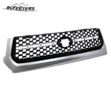 BUFEETERS Front Bumper Upper Grille Fit For 2014 2015 2016 2017 2018 2019 2020 Toyota Tundra,Honeycomb Style,Chrome&Matte Black