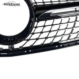 BUFEETERS  Front Bumper Upper Grille Fit For 2018 2019 2020 Mercedes Benz GLA-Class X156,Diamond Style,Silver