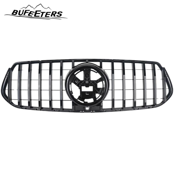 BUFEETERS  Front Bumper Upper Grille Fit For 2020 2021 2022 Mercedes Benz GLE-Class W167 AMG,GT Style,Gloss Black