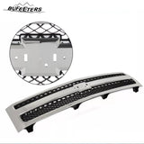 BUFEETERS Front Upper Chrome Grille w/ Black Insert Fit For 2007 2008 2009 2010 2011 2012 2013 Chevy Silverado 1500,Mesh Insert Style,Chrome&Black