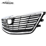 BUFEETERS  Front Bumper Upper Grille W/o Camera Hole Fit For 2016 2017 2018 Cadillac CT6,Factory Style,Chrome&Black
