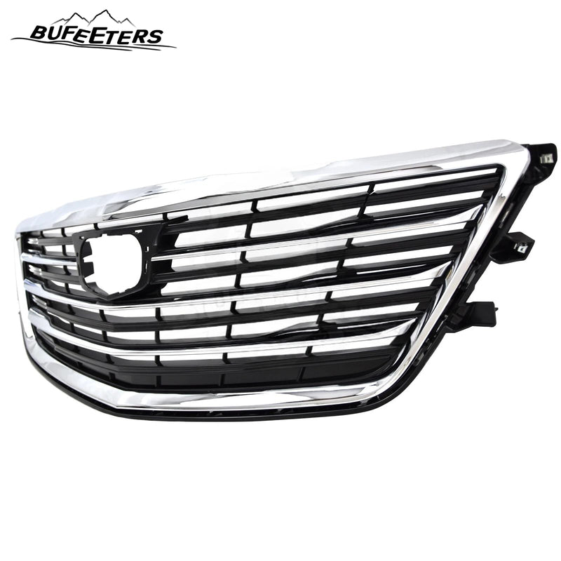 BUFEETERS  Front Bumper Upper Grille W/o Camera Hole Fit For 2016 2017 2018 Cadillac CT6,Factory Style,Chrome&Black