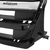 BUFEETERS Front Bumper Upper Grille Fit For 2018 2019 Ford Explorer,Factory Style,Chrome&Black