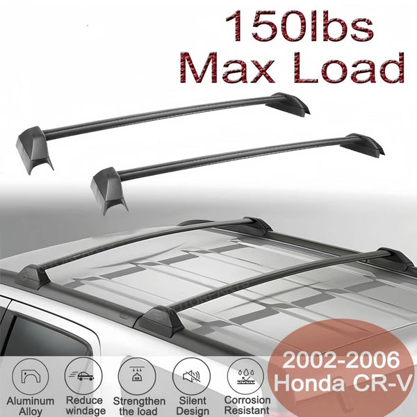 BUFEETERS   Pair Roof Rack Cross Bar Aluminum Alloy Luggage Carrier Fit For 2002 2003 2004 2005 2006 Honda CRV CR-V,Black