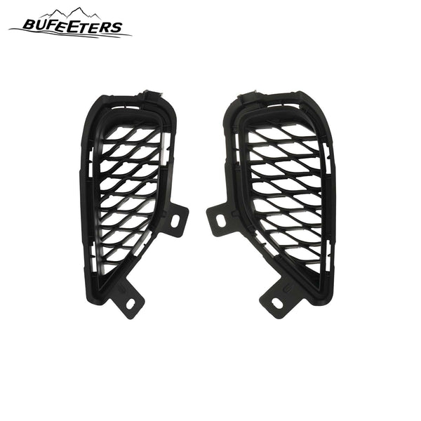 BUFEETERS  2PCS Front Bumper Grille Driver & Passenger Side Fit For 2019 2020 2021 2022 2023 INFINITI QX50,Mesh Style,Black