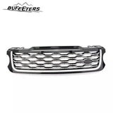 BUFEETERS Front Bumper Upper Grille Fit For 2014 2015 2016 2017 Range Rover Sport,Honeycomb Style,Silver