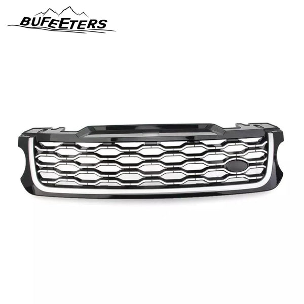 BUFEETERS Front Bumper Upper Grille Fit For 2014 2015 2016 2017 Range Rover Sport,Honeycomb Style,Silver