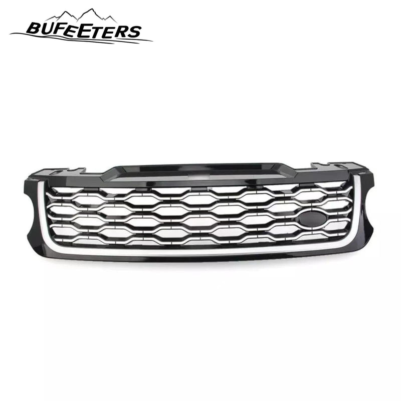 BUFEETERS Front Bumper Upper Grille Fit For 2014 2015 2016 2017 Range Rover Sport,Honeycomb Style,Silver