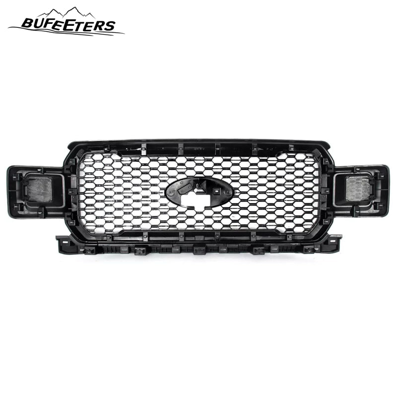 BUFEETERS  Front Radiator Grille Grill Assembly Fit For 2018 2019 2020 Ford F-150,Honeycomb  
 Style,Oxford White&Black