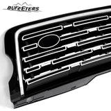 BUFEETERS  Front Bumper Upper Grille Fit For 2013 2014 2015 2016 2017 Land Rover Range Rover,2023 Style,Black&Silver