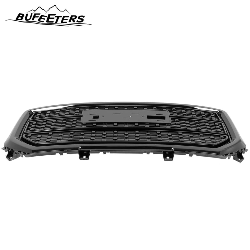 BUFEETERS Front Bumper Upper Grille Fit For 2016 2017 2018 GMC Sierra 1500,Denali Style,Gloss Black