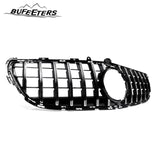 BUFEETERS  Front Bumper Upper Grille W/Camera Hole Fit For 2015 2016 2017 2018 Mercedes Benz W218 CLS400 CLS550,GTR Style,Chrome&Black