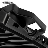 BUFEETERS  Front Bumper Lower Grille with Chrome Surround Center Molding Fit For 2010 2011 2012 Mazda CX-9,Black+Dark Gray+Chrome