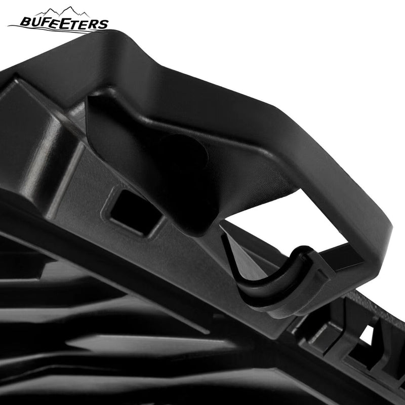 BUFEETERS  Front Bumper Lower Grille with Chrome Surround Center Molding Fit For 2010 2011 2012 Mazda CX-9,Black+Dark Gray+Chrome