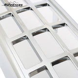 BUFEETERS Chrome Front Bumper Guard Insert Mesh Grille Body Kit Fit For 2017 2018 2019 F-250 F-350 F-450 F-550 Super Duty,Platinum Style